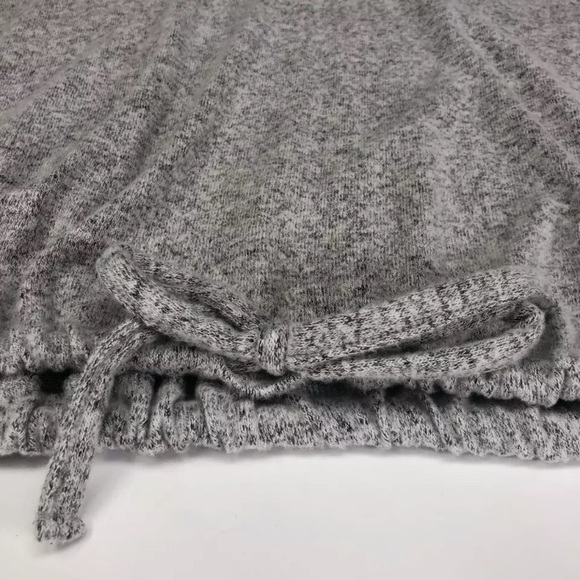 Hippie Rose Women's Cozy Pullover Sweater Gray Marled Funnel Neck Stretch L - Picture 3 of 6